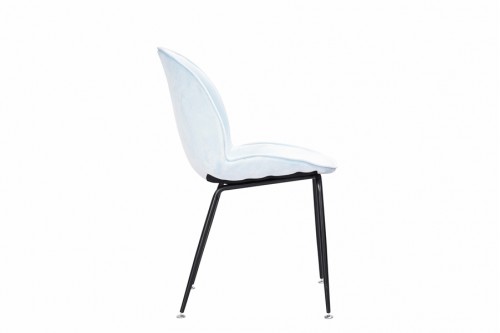 Krzesło 4 sztuki INGO białe metalowe nogi czarne mat - 400zł za komplet 4szt!