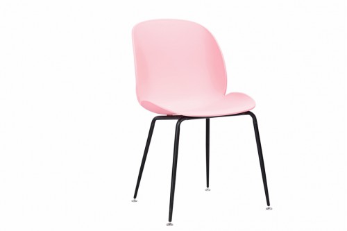 Krzesło 4 sztuki INGO pink metalowe nogi czarne mat - 400zł za komplet 4szt !